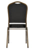 Chivari Black Fabric on Gold Vein Frame Crown Banquet Chair CQCFBU-ZF-T