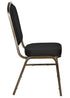 Chivari Black Fabric on Gold Vein Frame Crown Banquet Chair CQCFBU-ZF-T