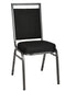 Chivari Black Fabric on Silver Vein Frame Square Banquet Chair CQSFB-ZF-T