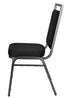 Chivari Black Fabric on Silver Vein Frame Square Banquet Chair CQSFB-ZF-T