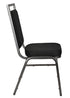 Chivari Black Fabric on Silver Vein Frame Square Banquet Chair CQSFB-ZF-T