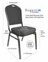 Chivari Black with Gold Dot Fabric Gold Vein Steel Frame Crown Back Banquet Chair CQCFBD-ZF-T