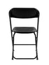 Chivari 100 Pack Black Plastic Folding Chair and 10 96" (8 Foot) Rectangular Plywood Banquet Table CFPB-100PLY96-KT
