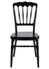 Chivari Black Steel Skeleton™ Resin Napoleon Chair CNRB-STEEL-CX-T