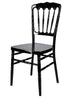 Chivari Black Steel Skeleton™ Resin Napoleon Chair CNRB-STEEL-CX-T