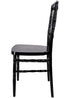 Chivari Black Steel Skeleton™ Resin Napoleon Chair CNRB-STEEL-CX-T