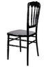 Chivari Black Steel Skeleton™ Resin Napoleon Chair CNRB-STEEL-CX-T