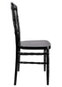 Chivari Black Steel Skeleton™ Resin Napoleon Chair CNRB-STEEL-CX-T