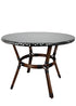 Toulouse Black and White French Bistro Set Includes 40" Table and 4 Chairs FBK-BLA-BLA4-AX