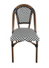 Toulouse Black and White French Bistro Set Includes 48" x 36" Table and 4 Chairs FBK-SQ-BLA-BLA4-AX