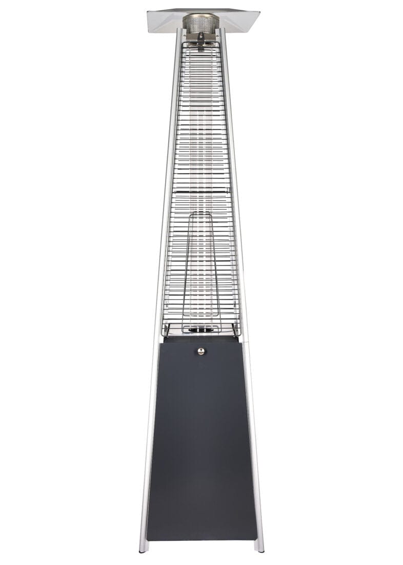 Chivari Black Propane Pyramid Patio Heater 43000 BTU with Cover HEAT-PYR43KBTU-BLK
