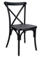 Chivari Black ToughResin™ WoodGrain Cross Back Chair CXRB-AX-T