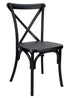 Chivari Black ToughResin™ WoodGrain Cross Back Chair CXRB-AX-T