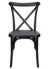 Chivari Black ToughResin™ WoodGrain Cross Back Chair CXRB-AX-T