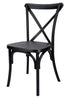 Chivari Black ToughResin™ WoodGrain Cross Back Chair CXRB-AX-T