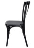 Chivari Black ToughResin™ WoodGrain Cross Back Chair CXRB-AX-T