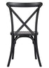 Chivari Black ToughResin™ WoodGrain Cross Back Chair CXRB-AX-T