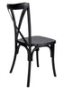Chivari Black ToughResin™ WoodGrain Cross Back Chair CXRB-AX-T