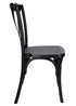 Chivari Black ToughResin™ WoodGrain Cross Back Chair CXRB-AX-T