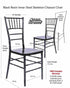 Chivari 100 Person Luxury Event Package:  Includes 100 Black Resin Steel Core Chiavari Chairs Plus 10 Round 72" Heavy Duty Banquet Folding Tables Plus a Banquet Table Cart PACK100CCRBSTEEL1072RD-T