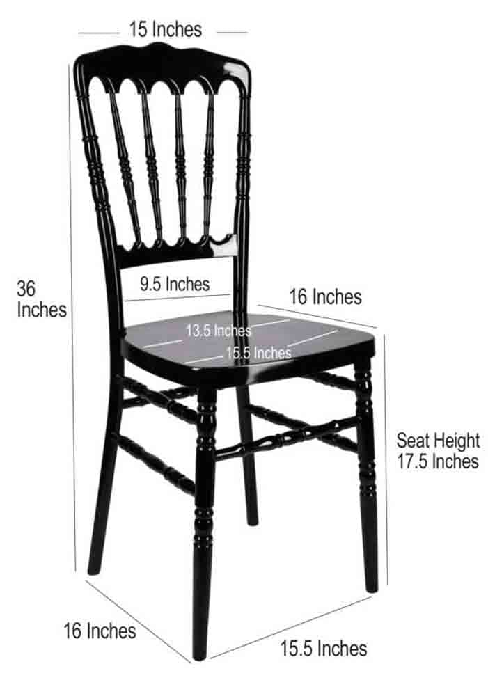 Chivari 40 Chair Pack Black Steel Skeleton™ Resin Napoleon Chair CNRB-ST-CX-40