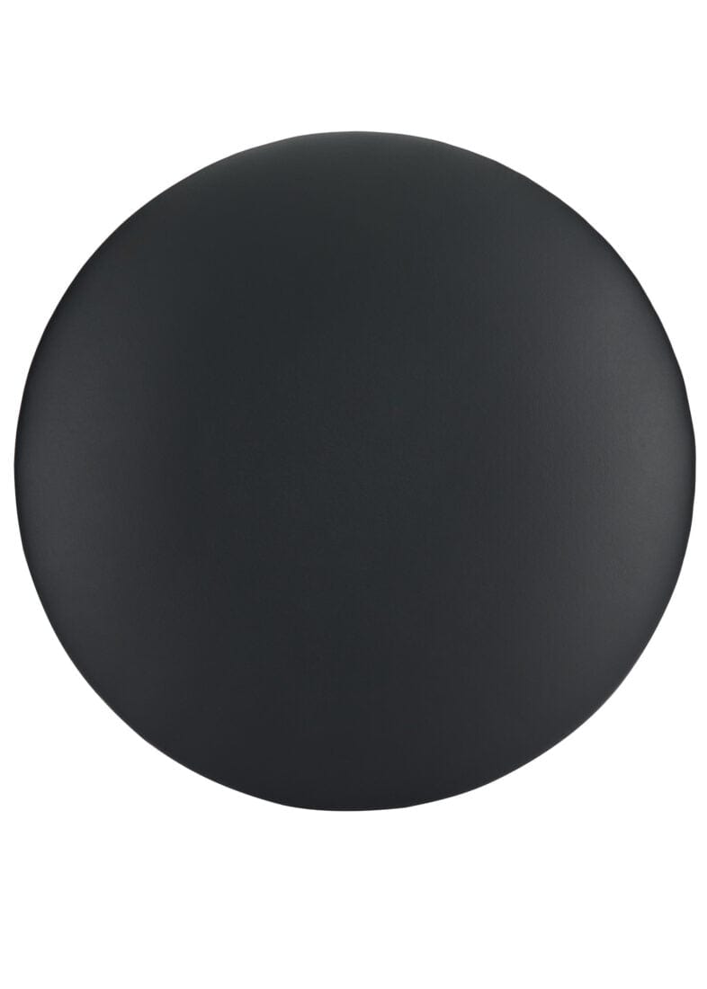Chivari Black Licorice Round Vinyl Panel Back Back Cushion CUSH-PANVIN-RDBLA-ZG-T