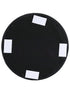 Chivari Black Licorice Round Vinyl Panel Back Back Cushion CUSH-PANVIN-RDBLA-ZG-T