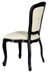 Chivari Black Resin Royal Chair with Ivory Vinyl Seat and Ivory Vinyl Tufted Back Similar to Louis Pop Style - Essex CRRBIT-ZG-T