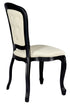 Chivari Black Resin Royal Chair with Ivory Vinyl Seat and Ivory Vinyl Tufted Back Similar to Louis Pop Style - Essex CRRBIT-ZG-T