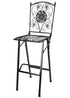 Chivari Barcelona Bistro Barstool Black with Square Seat and Back by Chivari BBBMB-AX-T