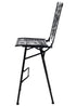 Chivari Barcelona Bistro Barstool Black with Square Seat and Back by Chivari BBBMB-AX-T