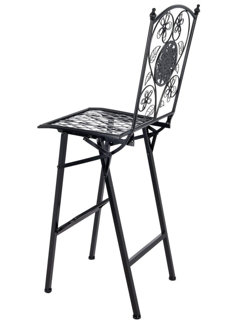 Chivari Barcelona Bistro Barstool Black with Square Seat and Back by Chivari BBBMB-AX-T