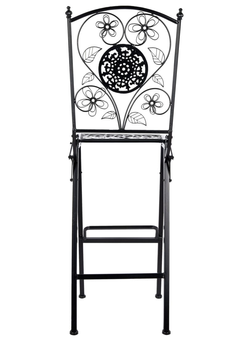 Chivari Barcelona Bistro Barstool Black with Square Seat and Back by Chivari BBBMB-AX-T