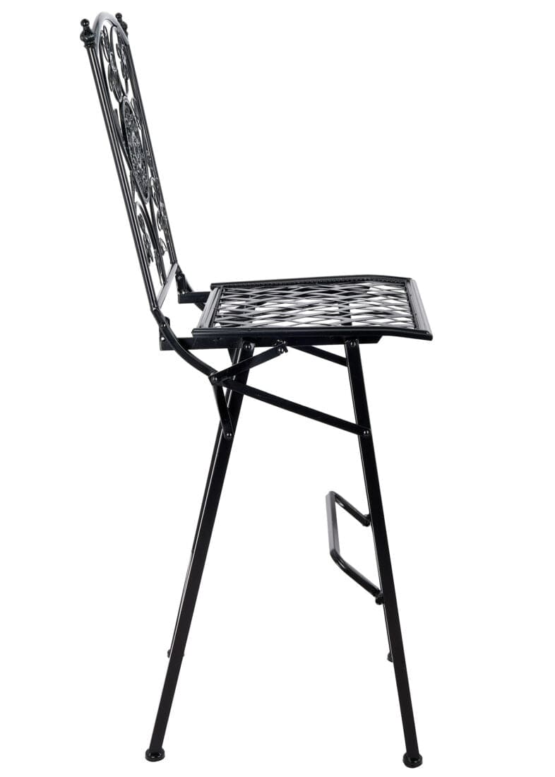 Chivari Barcelona Bistro Barstool Black with Square Seat and Back by Chivari BBBMB-AX-T
