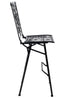 Chivari Barcelona Bistro Barstool Black with Square Seat and Back by Chivari BBBMB-AX-T