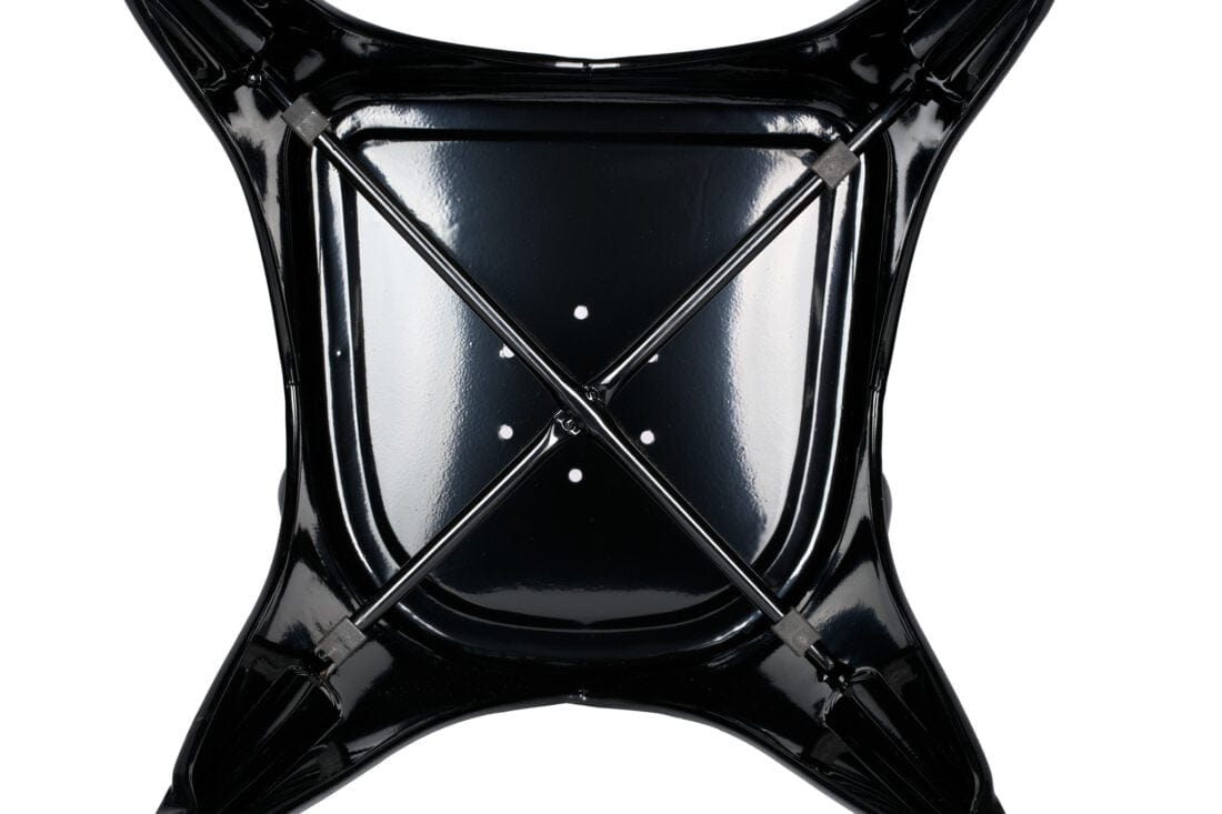 Chivari Black Hi Gloss Tolix Style Metal Chair CTMB-AX-T