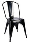 Chivari Black Hi Gloss Tolix Style Metal Chair CTMB-AX-T