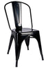 Chivari Black Hi Gloss Tolix Style Metal Chair CTMB-AX-T
