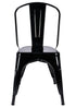 Chivari Black Hi Gloss Tolix Style Metal Chair CTMB-AX-T