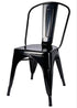 Chivari Black Hi Gloss Tolix Style Metal Chair CTMB-AX-T