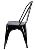 Chivari Black Hi Gloss Tolix Style Metal Chair CTMB-AX-T