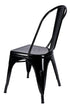 Chivari Black Hi Gloss Tolix Style Metal Chair CTMB-AX-T