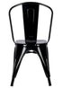 Chivari Black Hi Gloss Tolix Style Metal Chair CTMB-AX-T