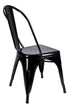 Chivari Black Hi Gloss Tolix Style Metal Chair CTMB-AX-T