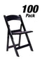 Chivari 100 Chair Pack Black Resin Folding Chair 800 lbs Weight Capacity* 3 Year Total Warranty* CFRB-AX-T-100