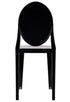 Chivari Black Resin Oval Back Victoria Ghost Chair CGVRB-ZG-T