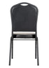 Chivari Black Vinyl on Black Frame Crown Banquet Chair CQCVBB-ZF-T