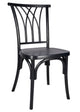 Chivari Matte Black ToughResin™ Willow Chair CWRB-ZG-T