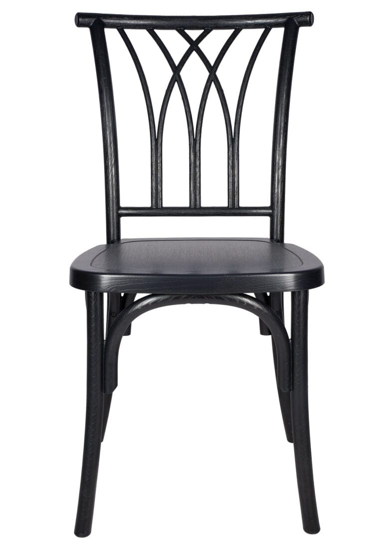 Chivari Matte Black ToughResin™ Willow Chair CWRB-ZG-T