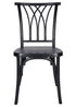 Chivari Matte Black ToughResin™ Willow Chair CWRB-ZG-T